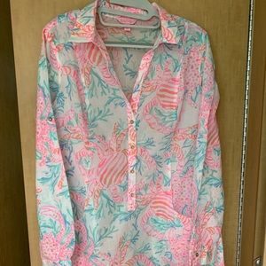 Lilly Pulitzer Sanibel Tunic Dress Getty Steamy M
